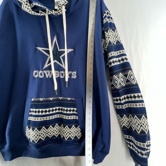 Dallas Cowboys Vigor Hoodie Men XL Geometric Pullover Southwestern Sporty Blue - Picture 12 of 15